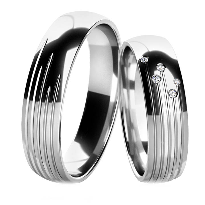 Snubní prsteny z bílého zlata 202501