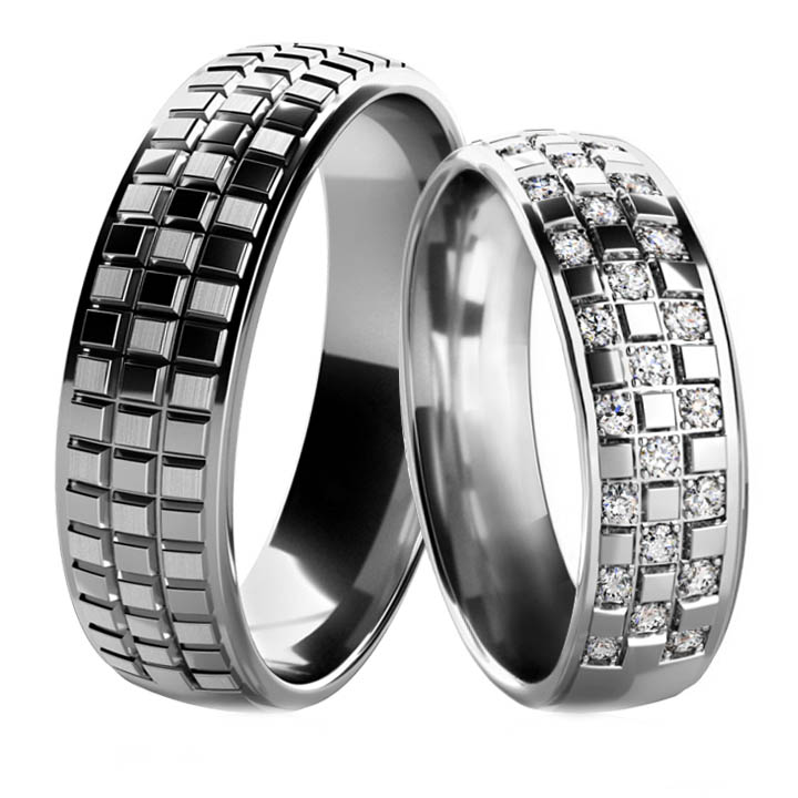 Snubní prsteny z bílého zlata 202504