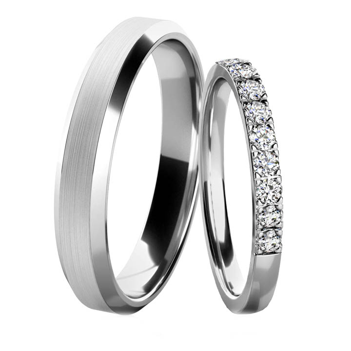 Snubní prsteny z bílého zlata 202506