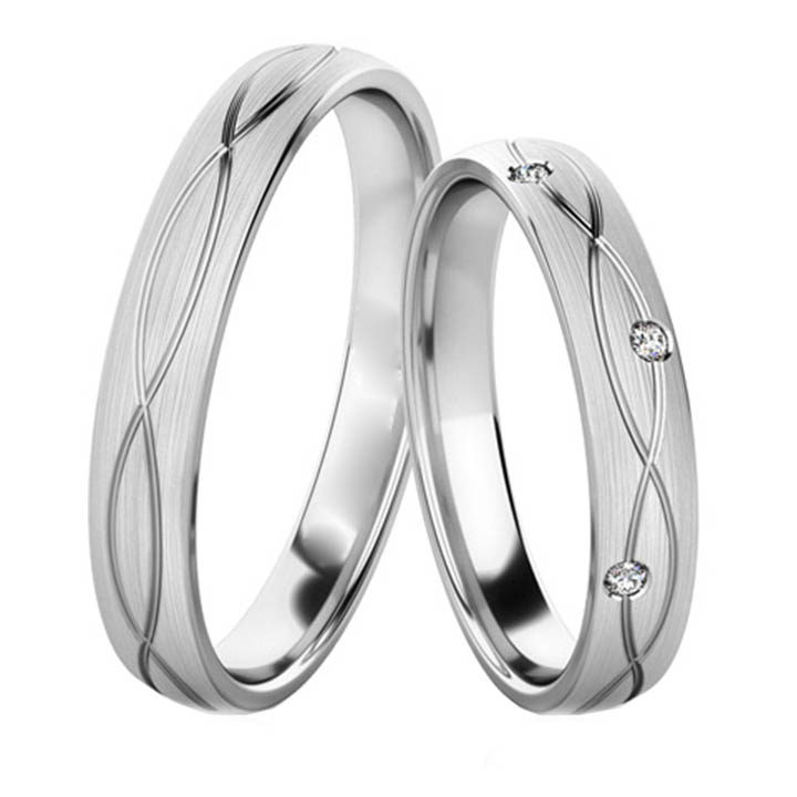 Snubní prsteny z bílého zlata 202505