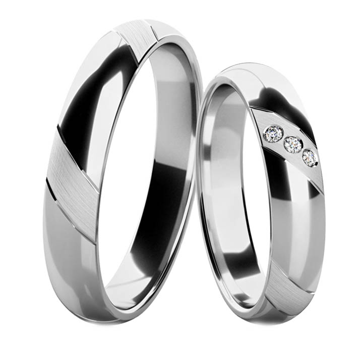 Snubní prsteny z bílého zlata 202508