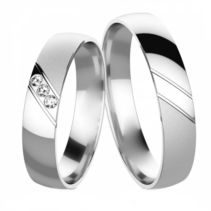 Snubní prsteny z bílého zlata 202510
