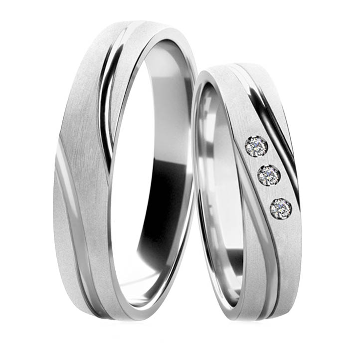 Snubní prsteny z bílého zlata 202513