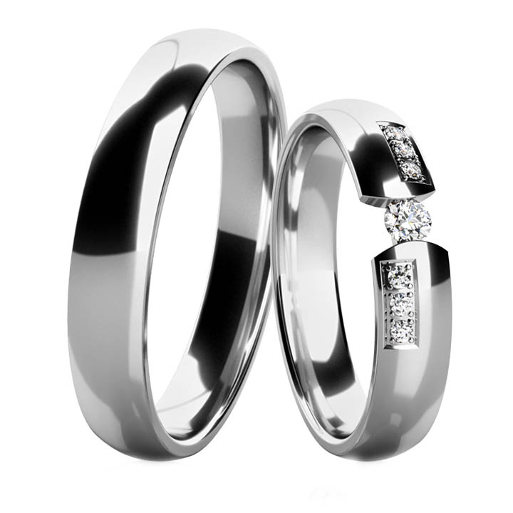 Snubní prsteny z bílého zlata 202514