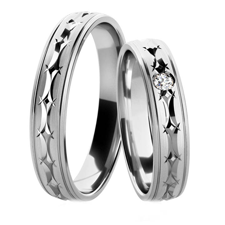 Snubní prsteny z bílého zlata 202516