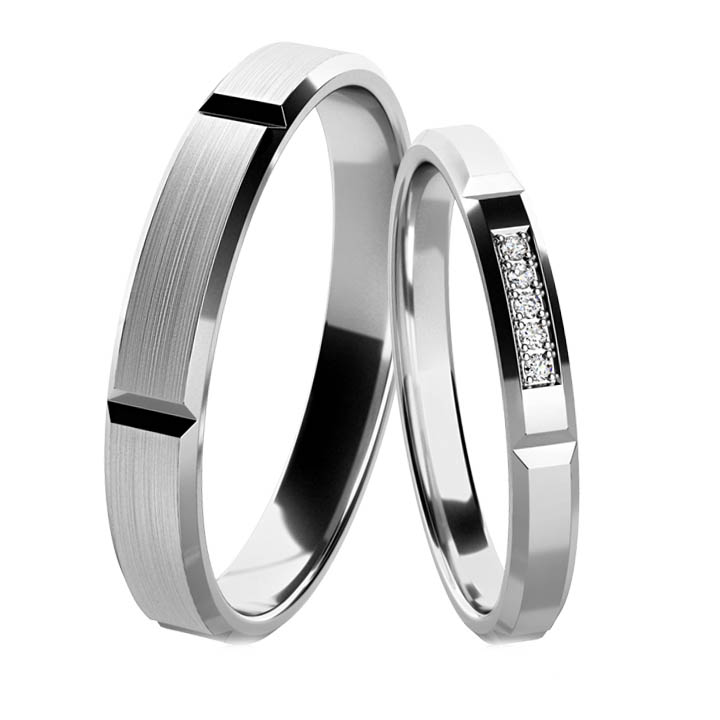 Snubní prsteny z bílého zlata 202519