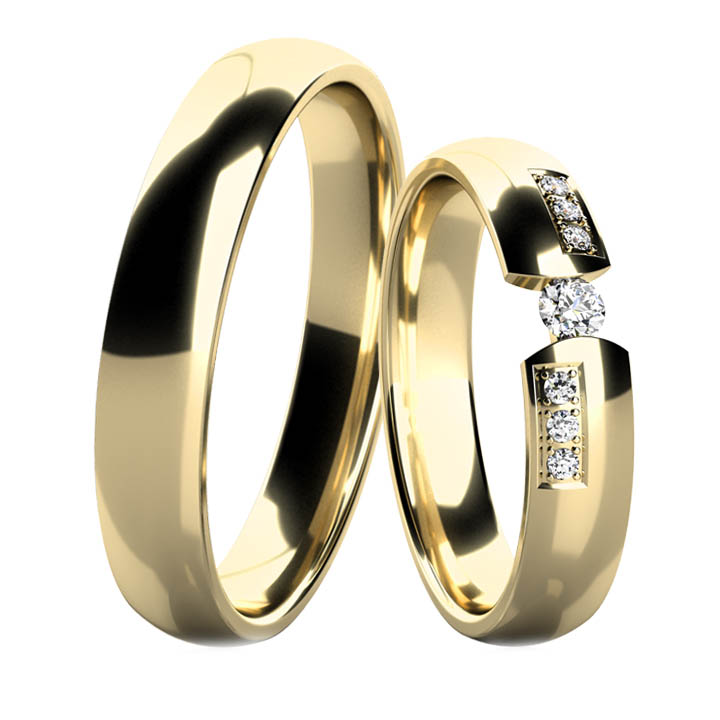 Snubní prsteny z bílého zlata 202517