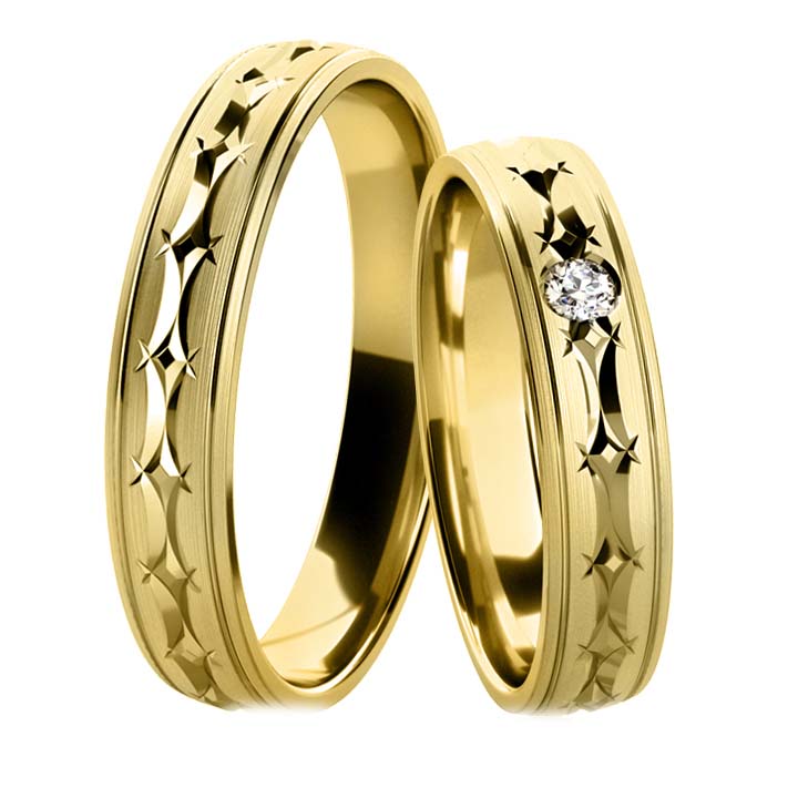 Snubní prsteny ze žlutého zlata 202520