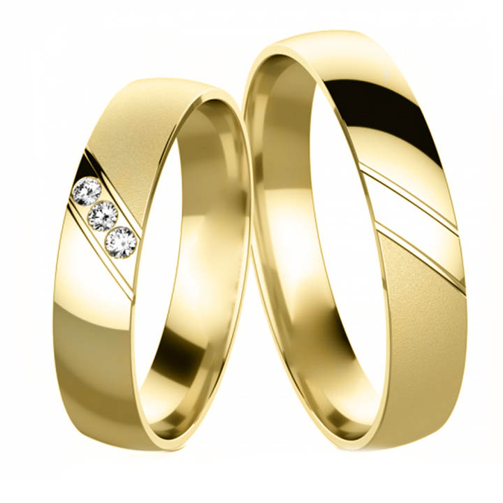 Snubní prsteny ze žlutého zlata 202551