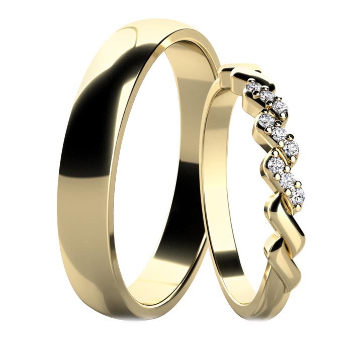 Snubní prsteny ze žlutého zlata 202529