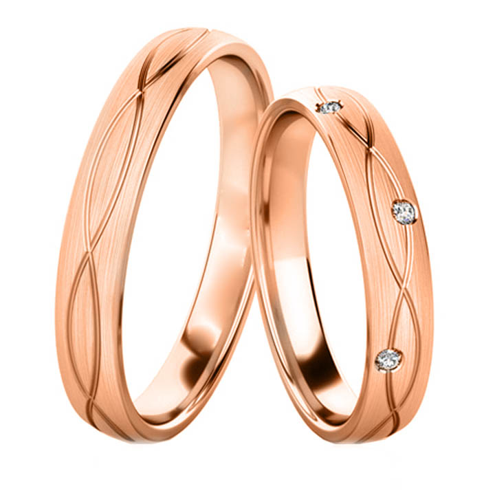 Snubní prsteny z růžového zlata 202534