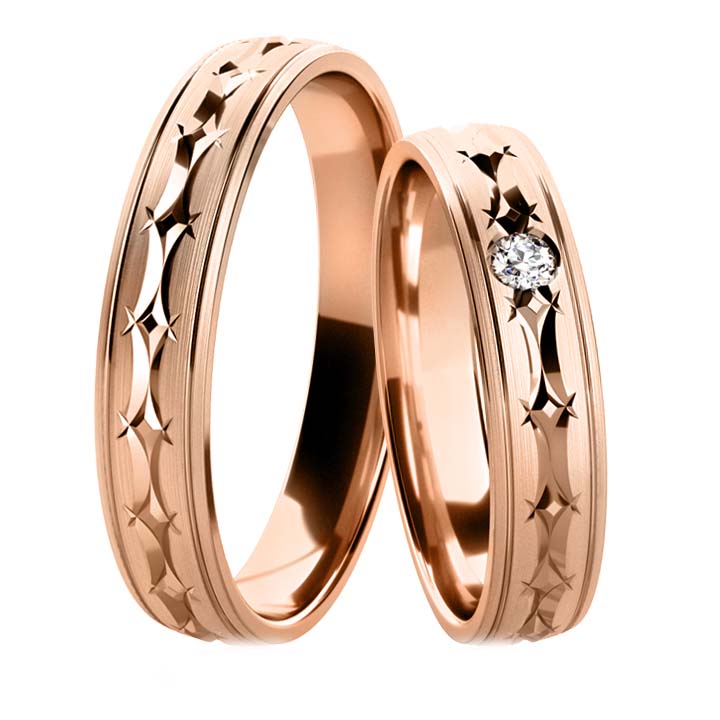 Snubní prsteny z růžového zlata 202537