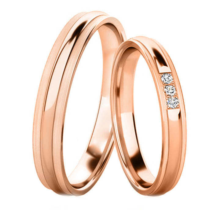 Snubní prsteny z růžového zlata 202539