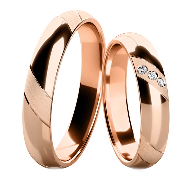 Snubní prsteny z růžového zlata 202535