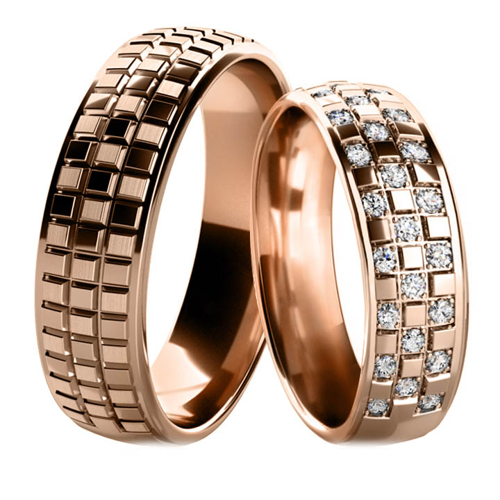 Snubní prsteny z růžového zlata 202540