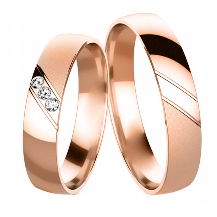 Snubní prsteny z růžového zlata 202542