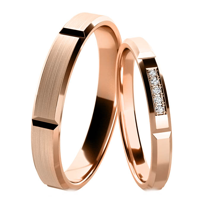 Snubní prsteny z růžového zlata 202538