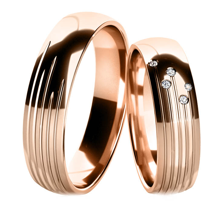 Snubní prsteny z růžového zlata 202543