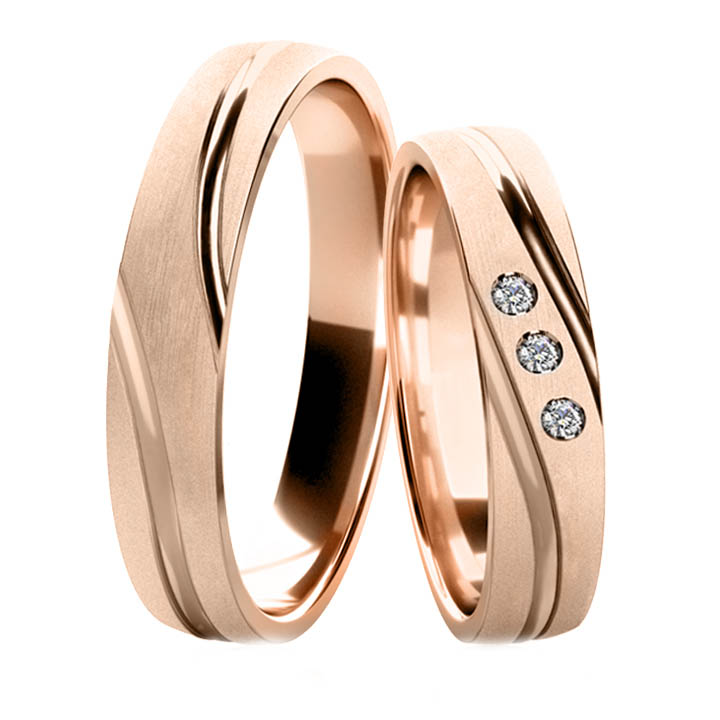 Snubní prsteny z růžového zlata 202546