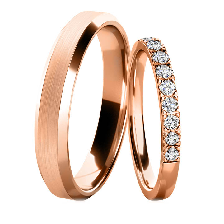 Snubní prsteny z růžového zlata 202548