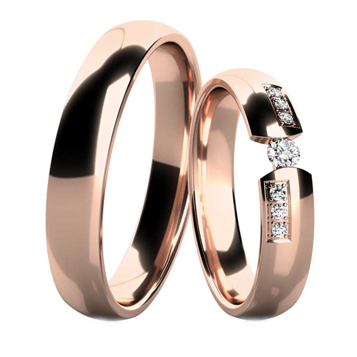 Snubní prsteny z růžového zlata 202544