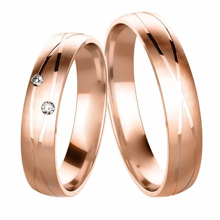 Snubní prsteny z růžového zlata 202547