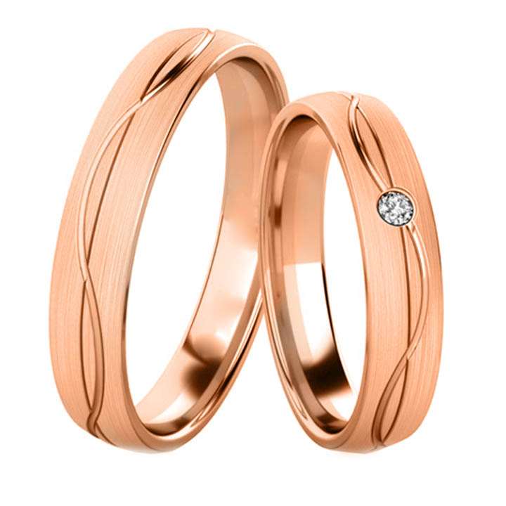 Snubní prsteny z růžového zlata 202549