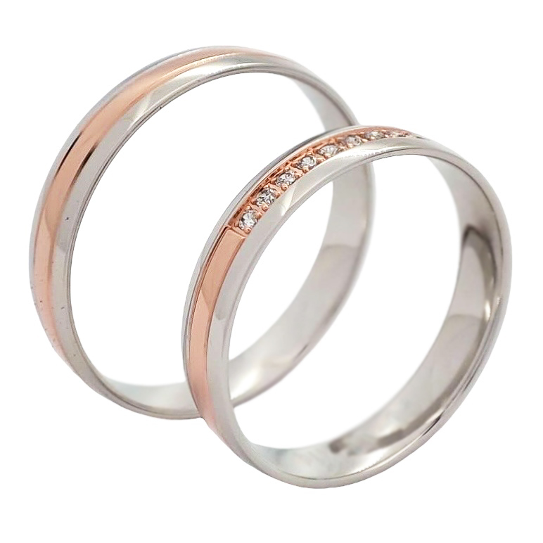 Snubní prsteny dvě barvy zlata 202614