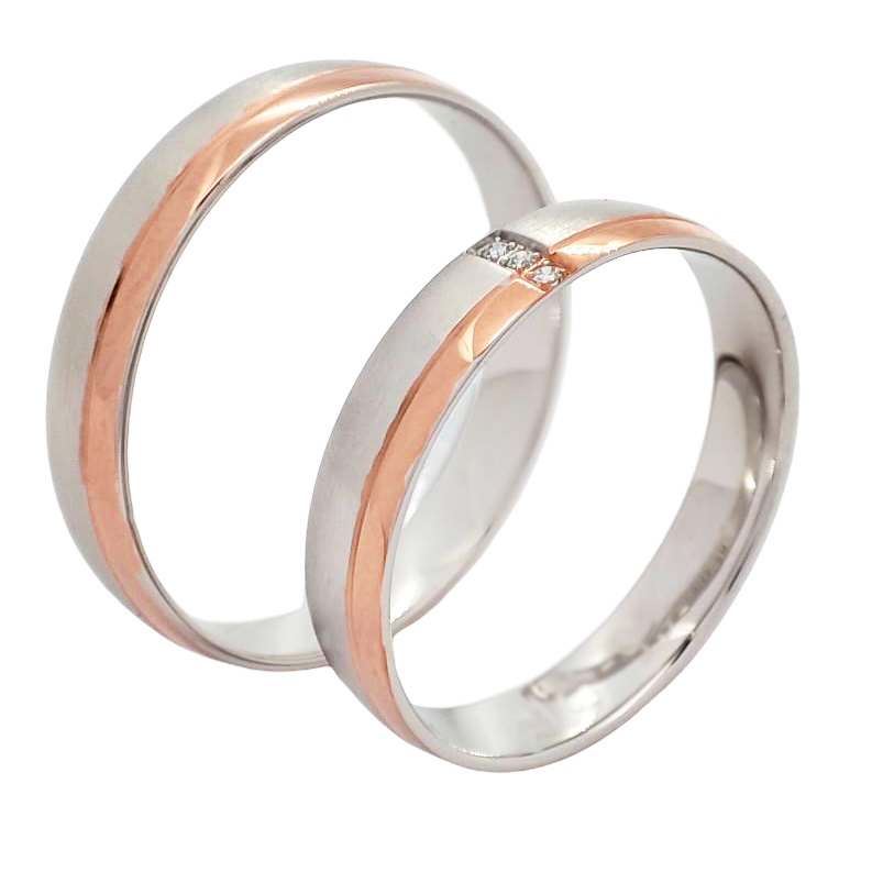 Snubní prsteny dvě barvy zlata 202623
