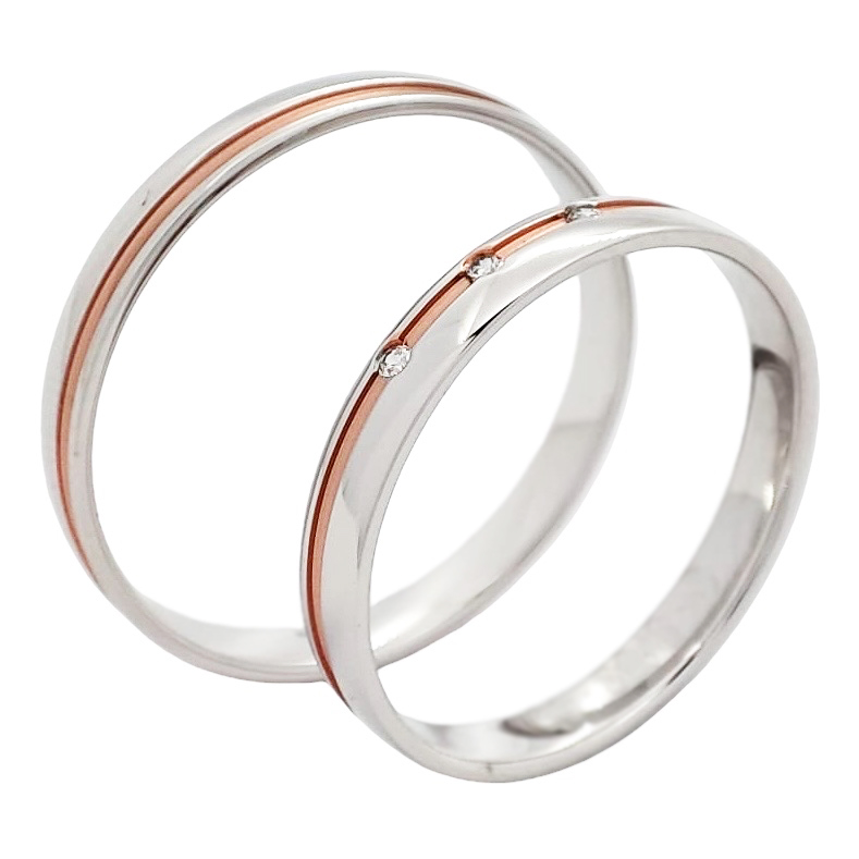 Snubní prsteny ve dvou barvách 202629