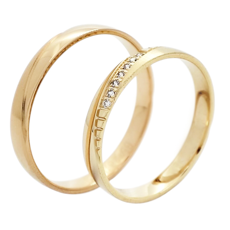 Snubní prsteny ze žlutého zlata 202644